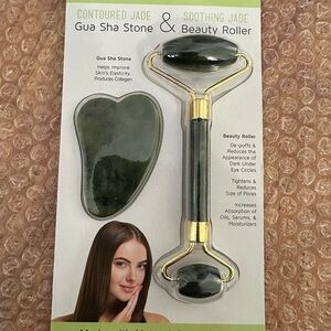 Soothing Jade Gua Sha Stone & Beauty Roller